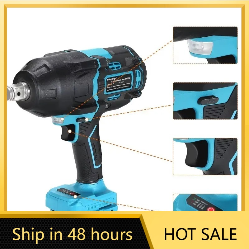 Power Tools Cordless - Heimerdinger 1600N draadloze borstelloze slagmoersleutel LB268,