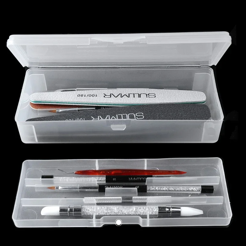 Power Tools Storage - 1Pc Rechthoek Dubbellaags Nail Art Tool