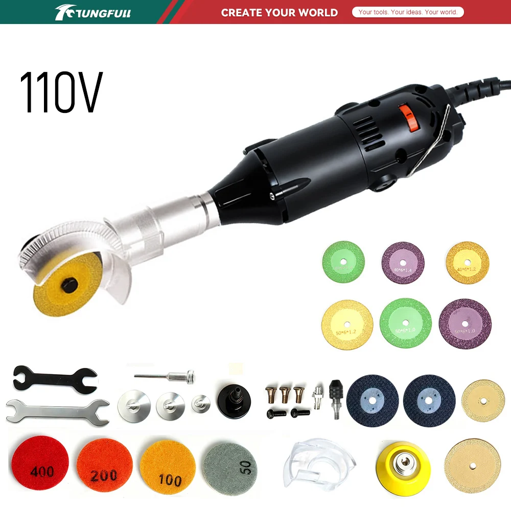 Power Tools Usa - TUNGFULL 110V Mini-haakse slijpmachine Elektrische polijstmachine