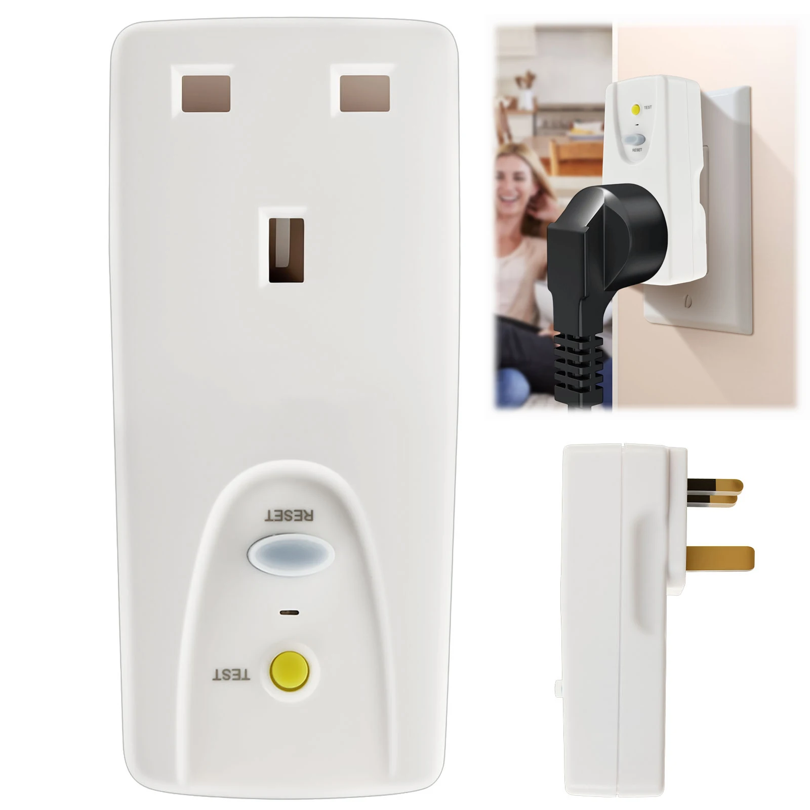 Power Tools Uk - RCD-stekker Veiligheid RCD-adapter UK Lekkagebescherming Draagbare