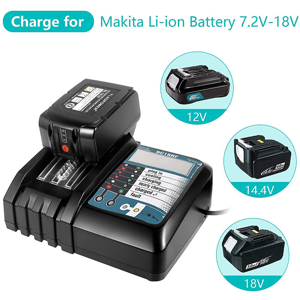 Power Tools Uk - DC18RF 3A Batterij Lader Voor Li-Ion