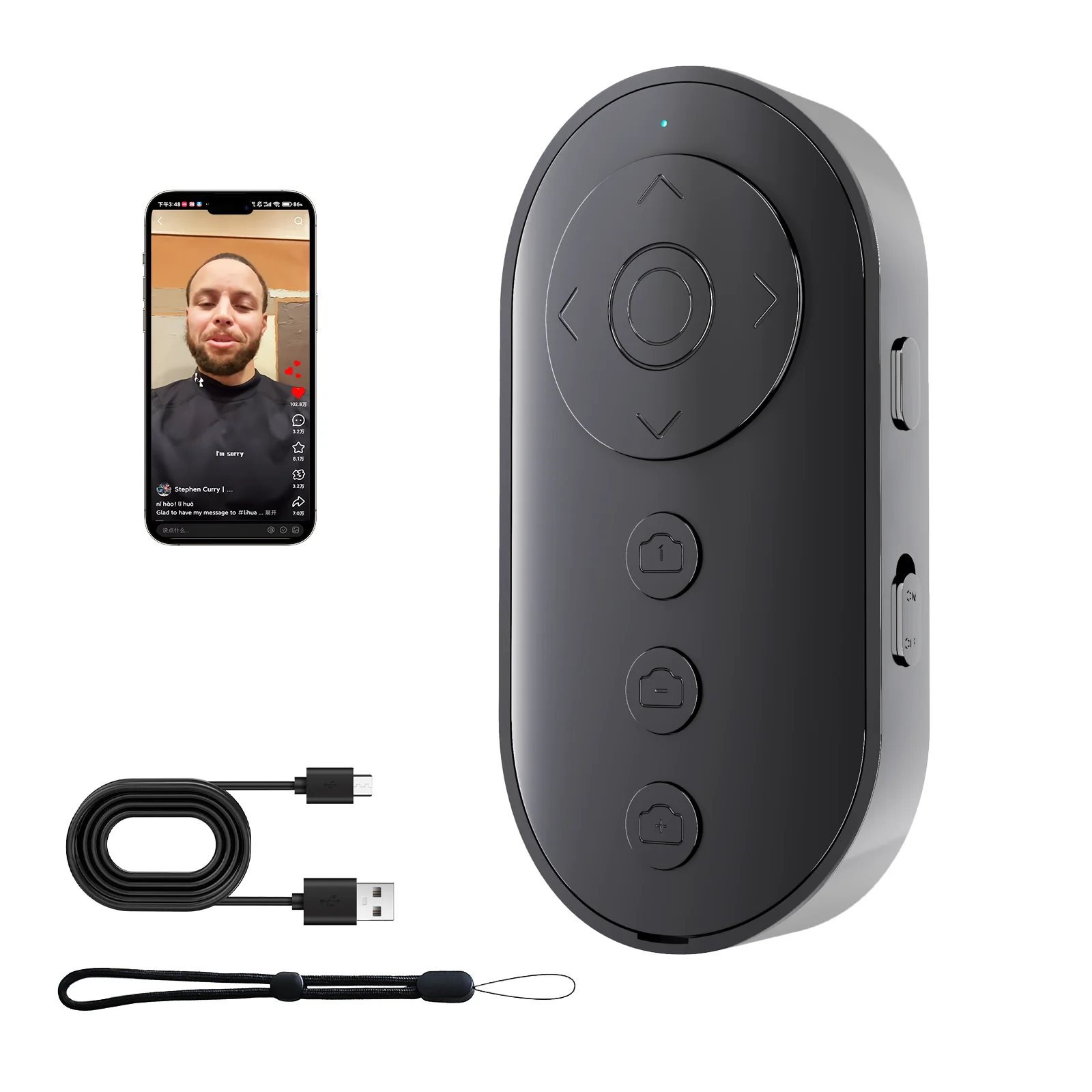 Power Tools Video - Bluetooth camera-afstandsbediening voor smartphones, draadloze video-scroll