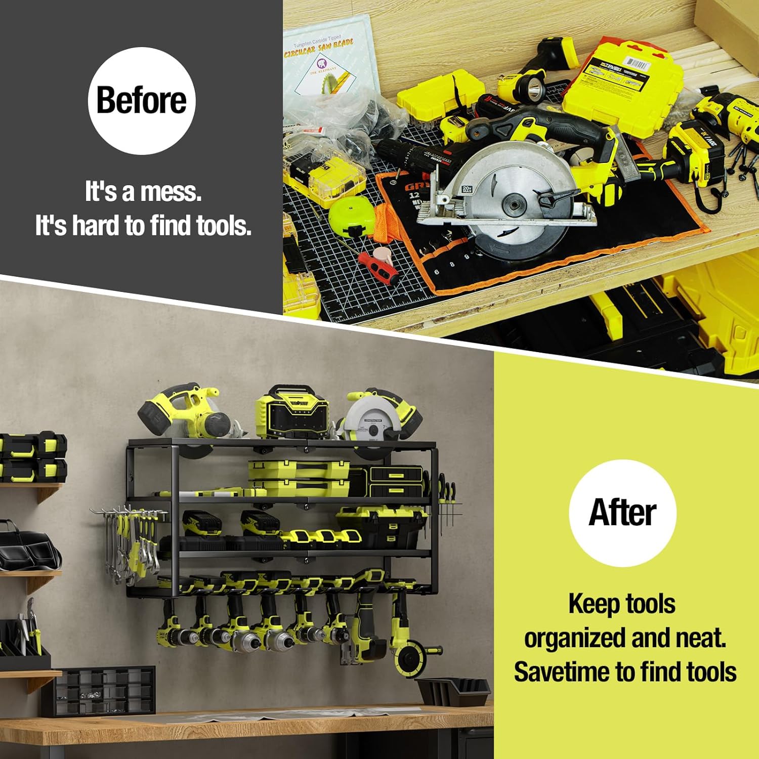4-laags wandmontage gereedscha - Power Tools Storage recensie en prijs