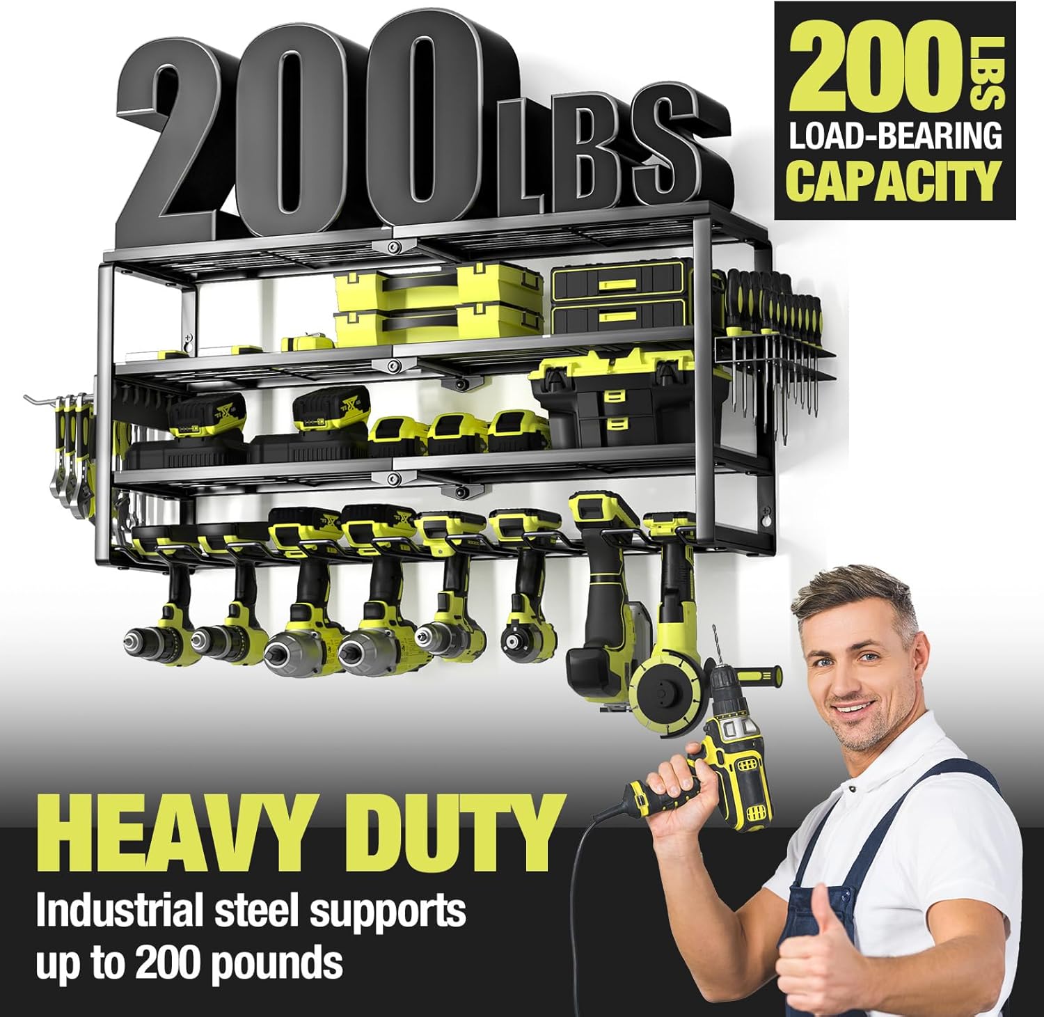 4-laags wandmontage gereedscha - Power Tools Storage recensie en prijs