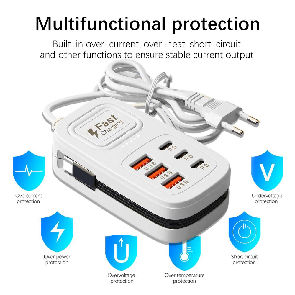 6-poorts USB snellader stekker - Power Tools Uk recensie en prijs